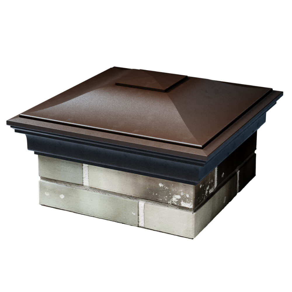 Колпак Zking Монблан Коричневый на столб 1.5х1.5 кирпича (385х385мм) в Тайшете фото