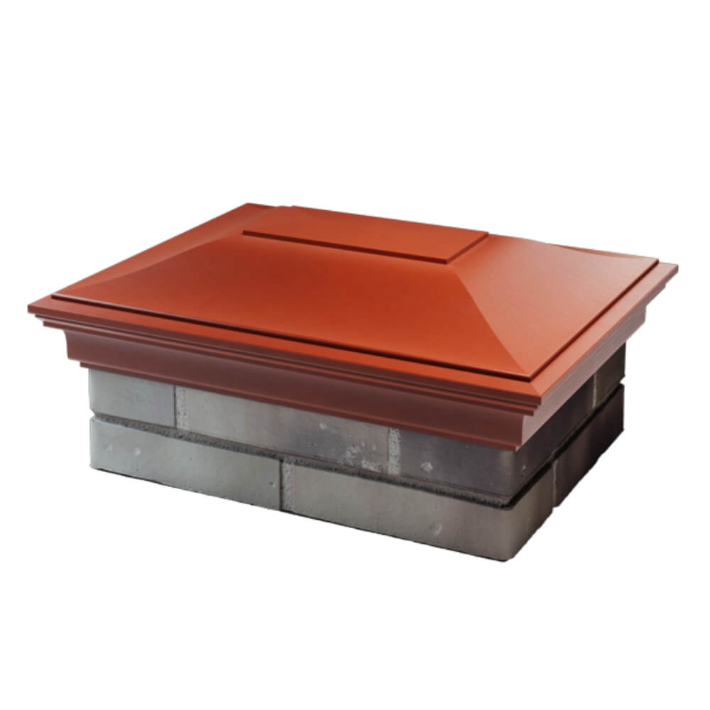 Колпак Zking Монблан Красный на столб 2х1.5 кирпича (515х385мм) в Тайшете фото