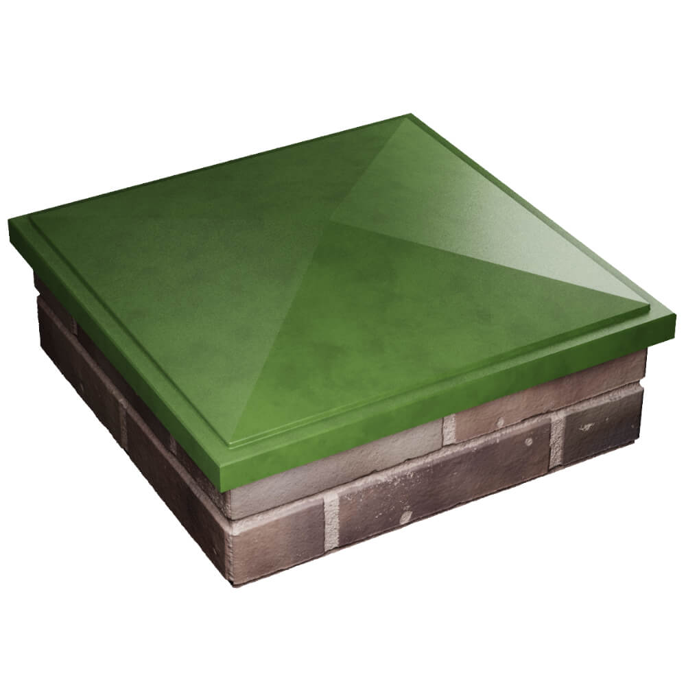 Колпак Zking БонаМоно Зеленый на столб 2х2 кирпича (515х515, 530х530мм) в Тайшете фото