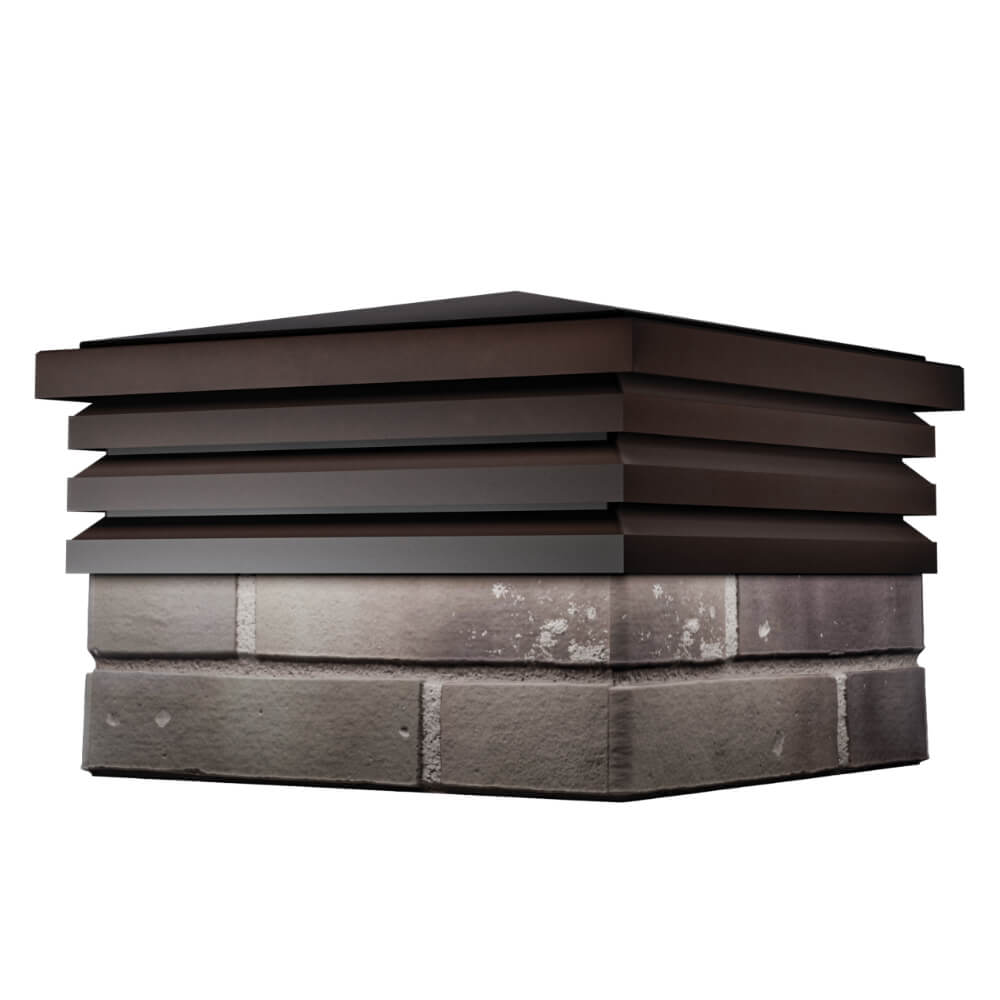 Колпак Zking Бона ХайТек Коричневый на столб 1.5х1.5 кирпича (385х385мм) в Тайшете фото