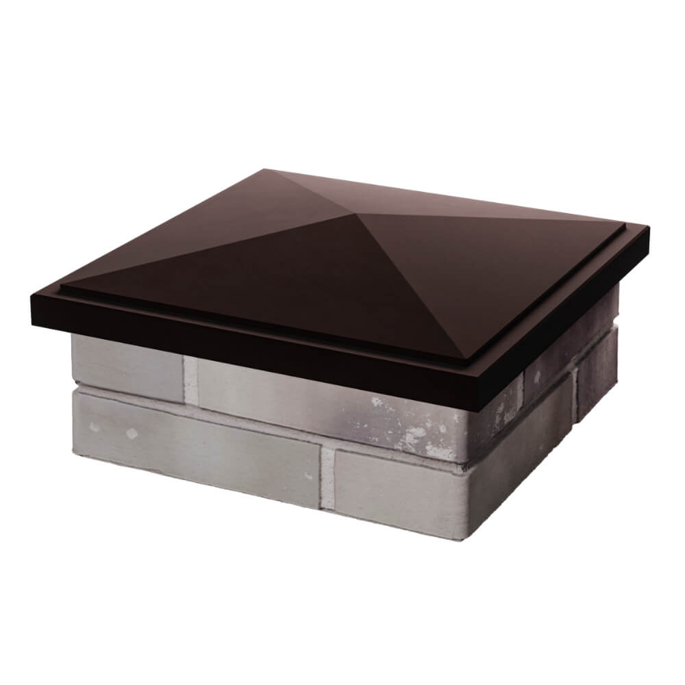 Колпак Zking БонаМоно Коричневый на столб 1.5х1.5 кирпича (385х385, 400х400мм) в Тайшете фото