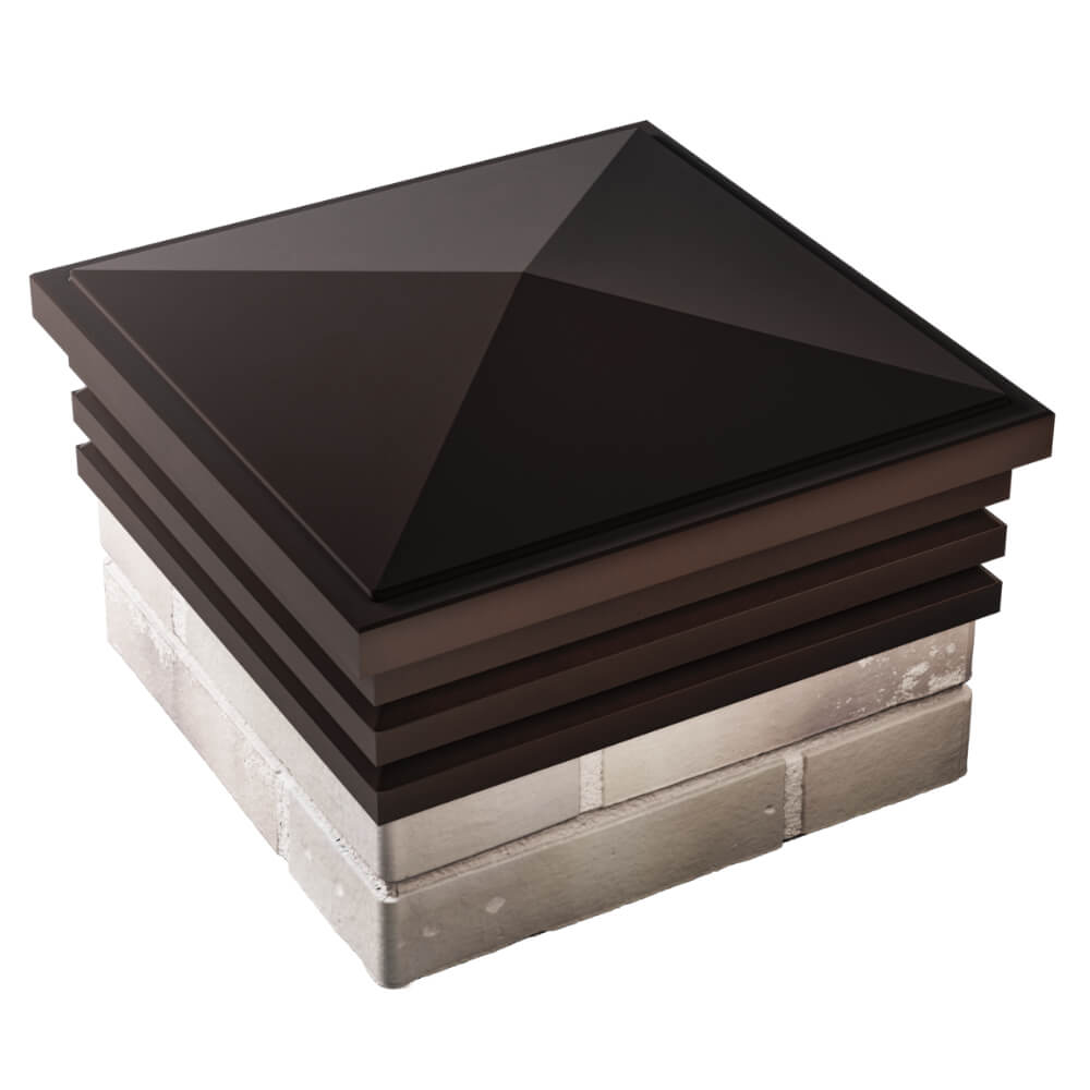 Колпак Zking Бона ХайТек Коричневый на столб 1.5х1.5 кирпича (385х385мм) в Тайшете фото