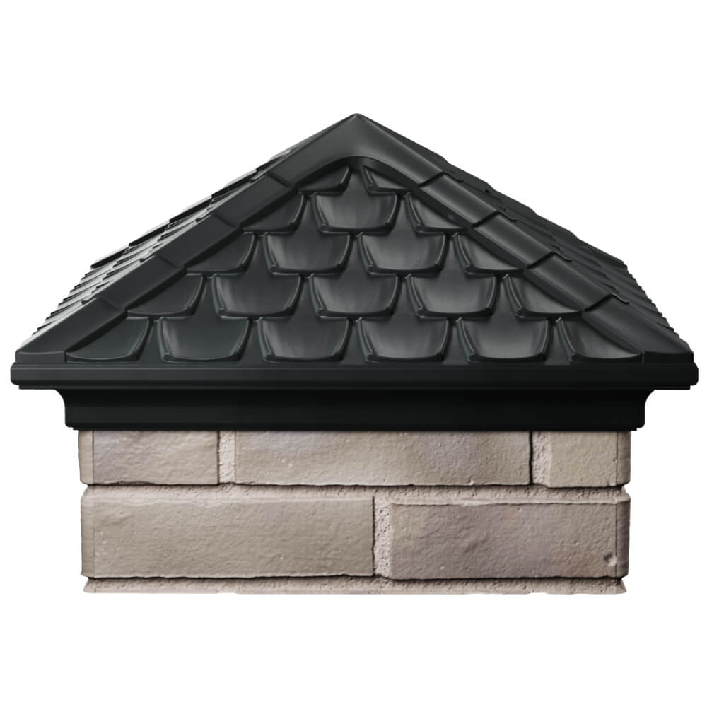 Колпак Zking Эльбрус Черный на столб 1.5х1.5 кирпича (385х385мм) Тайшет фото