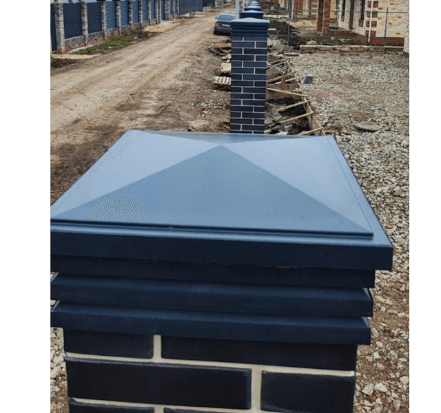 Колпак Zking Бона ХайТек Серый на столб 1.5х1.5 кирпича (385х385мм) в Тайшете фото