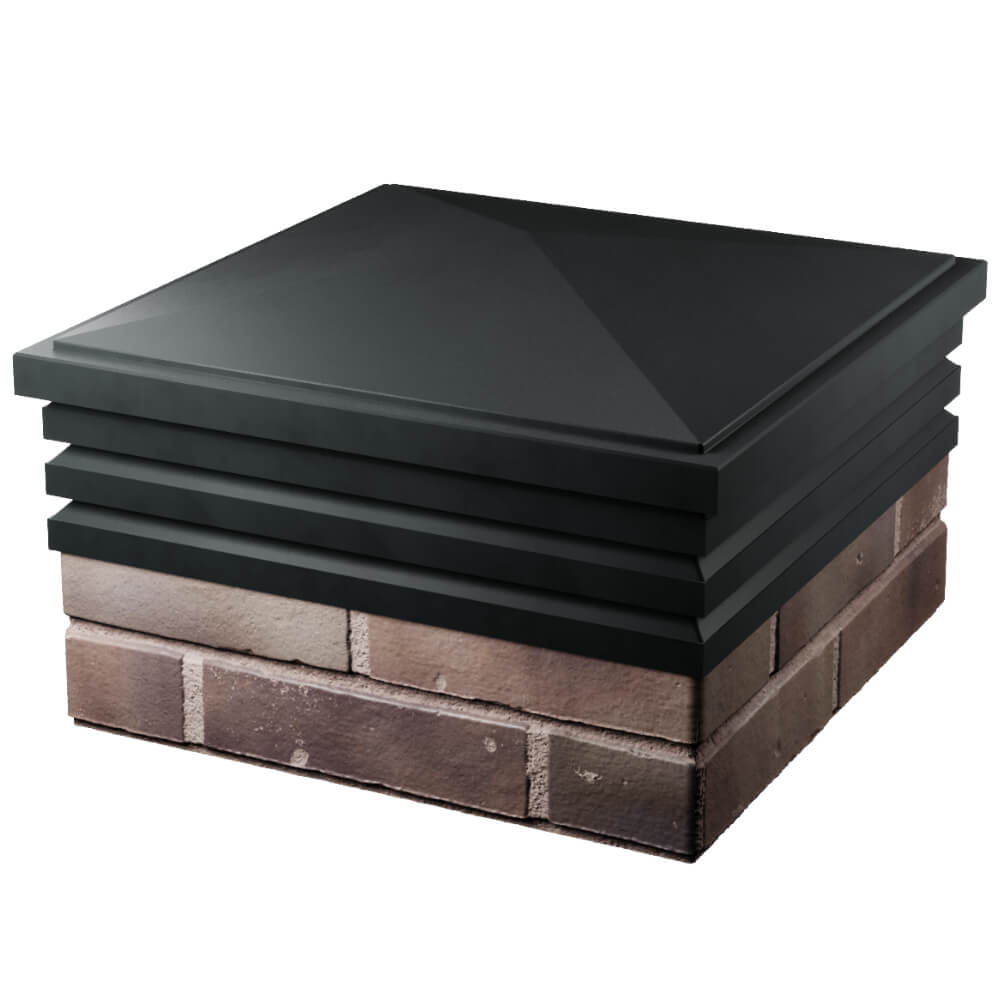 Колпак Zking Бона ХайТек Черный на столб 2х2 кирпича (513х513мм) в Тайшете фото