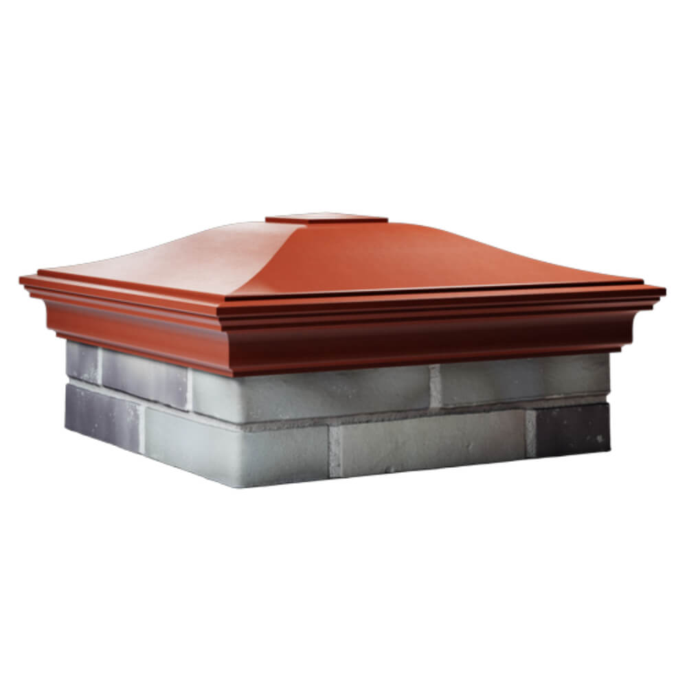 Колпак Zking Монблан Красный на столб 2х2 кирпича (515х515мм) в Тайшете фото