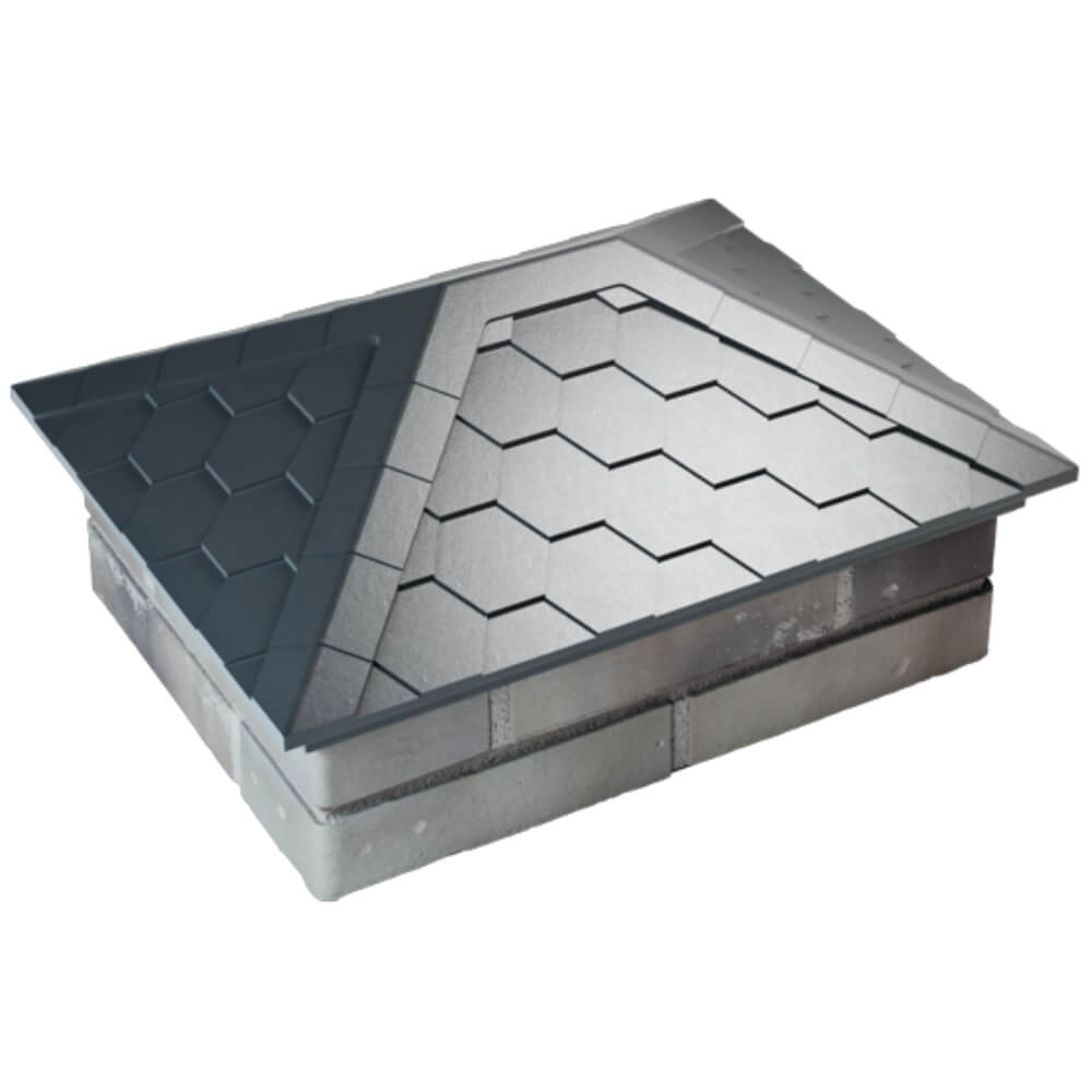 Колпак Zking Эверест Серый на столб 2х1.5 кирпича (520х390мм) Тайшет фото