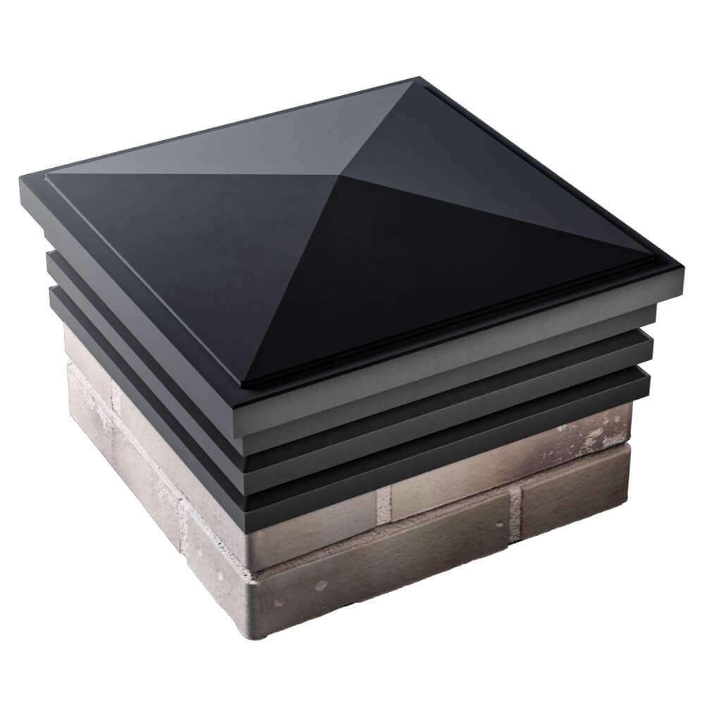 Колпак Zking Бона ХайТек Черный на столб 1.5х1.5 кирпича (385х385мм) в Тайшете фото