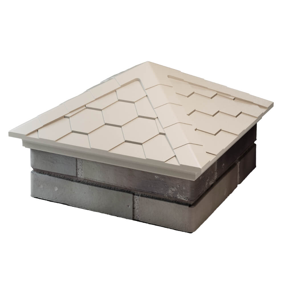 Колпак Zking Эверест Бежевый на столб 1.5х1.5 кирпича (390х390мм) в Тайшете фото