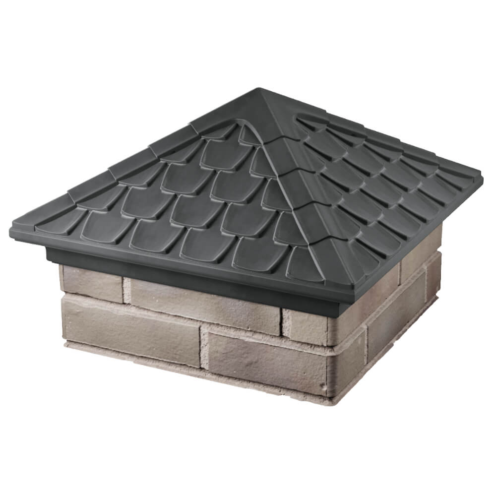 Колпак Zking Эльбрус Серый на столб 1.5х1.5 кирпича (385х385мм) в Тайшете фото