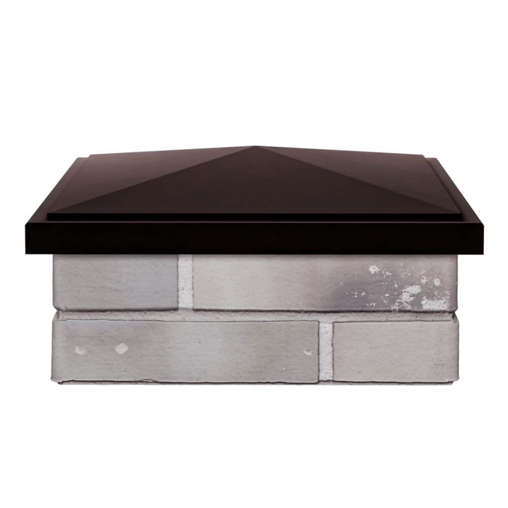 Колпак Zking БонаМоно Коричневый на столб 1.5х1.5 кирпича (385х385, 400х400мм) Тайшет фото