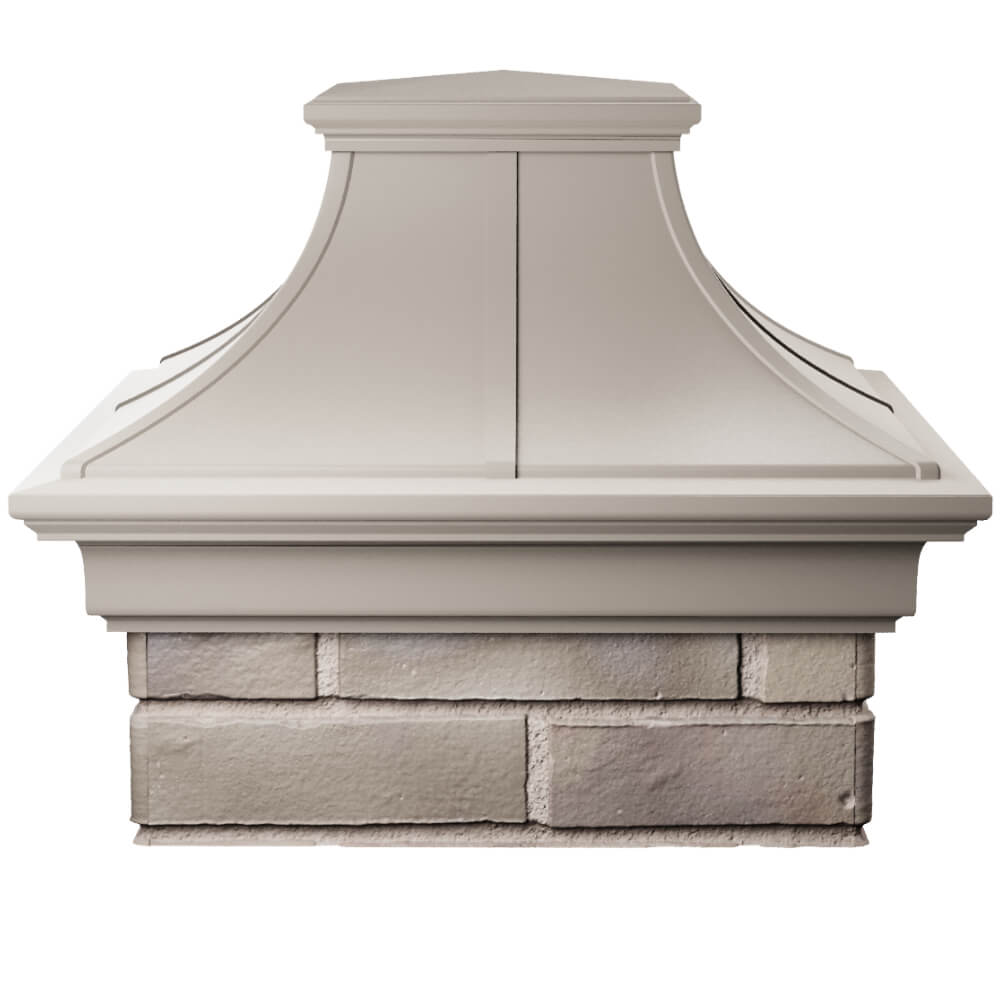 Колпак Zking Монблан Премиум Бежевый на столб 1.5х1.5 кирпича (385х385мм) Тайшет фото