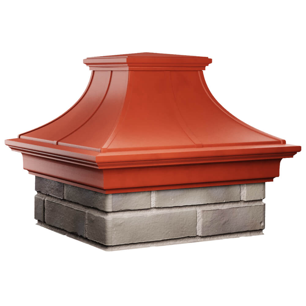 Колпак Zking Монблан Премиум Красный на столб 1.5х1.5 кирпича (385х385мм) в Тайшете фото