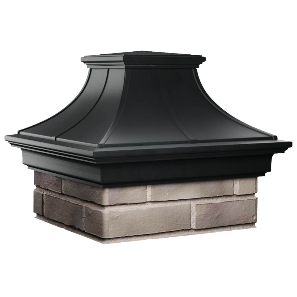 Колпак Zking Монблан Премиум Черный на столб 1.5х1.5 кирпича (385х385мм) в Тайшете фото