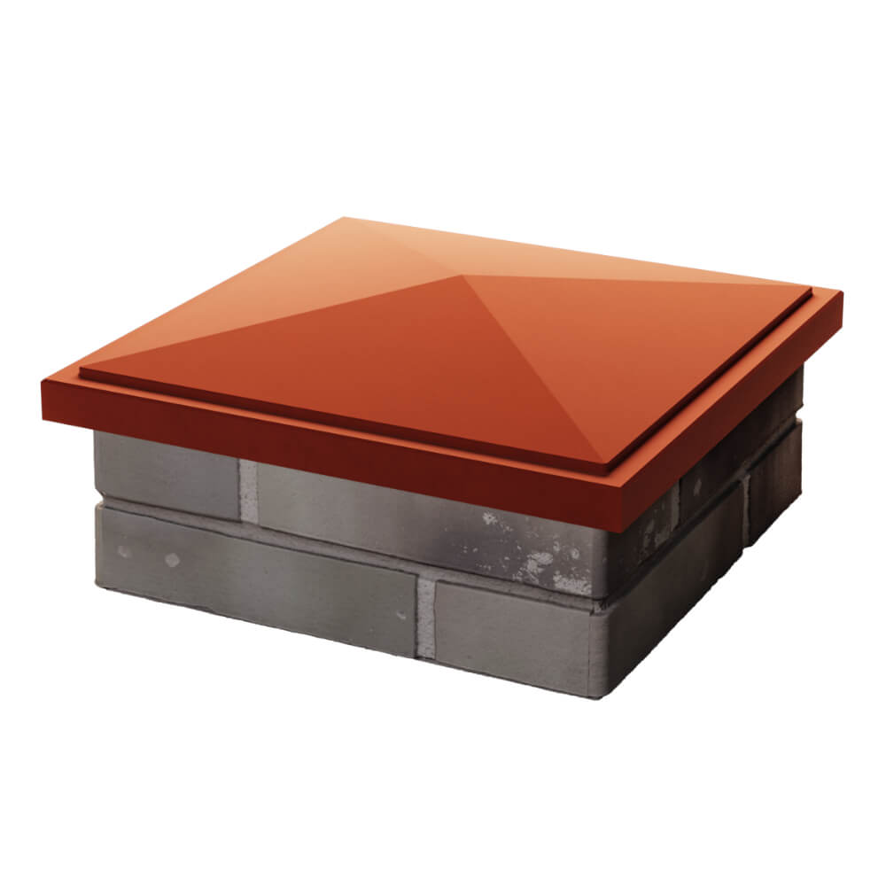 Колпак Zking БонаМоно Красный на столб 1.5х1.5 кирпича (385х385, 400х400мм) в Тайшете фото