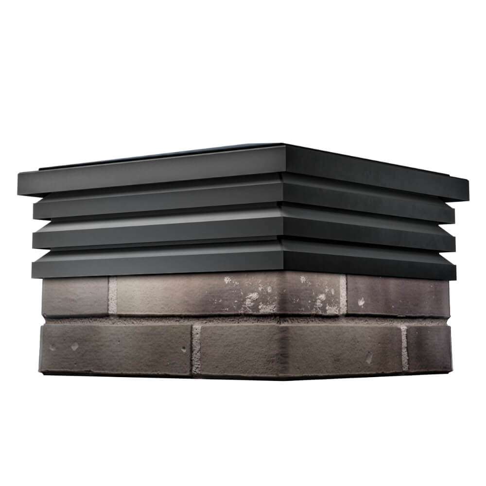 Колпак Zking Бона ХайТек Черный на столб 1.5х1.5 кирпича (385х385мм) в Тайшете фото