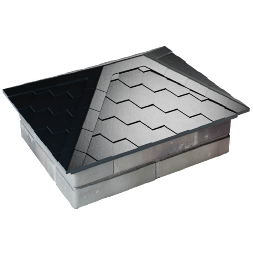 Колпак Zking Эверест Черный на столб 2х1.5 кирпича (520х390мм) Тайшет фото