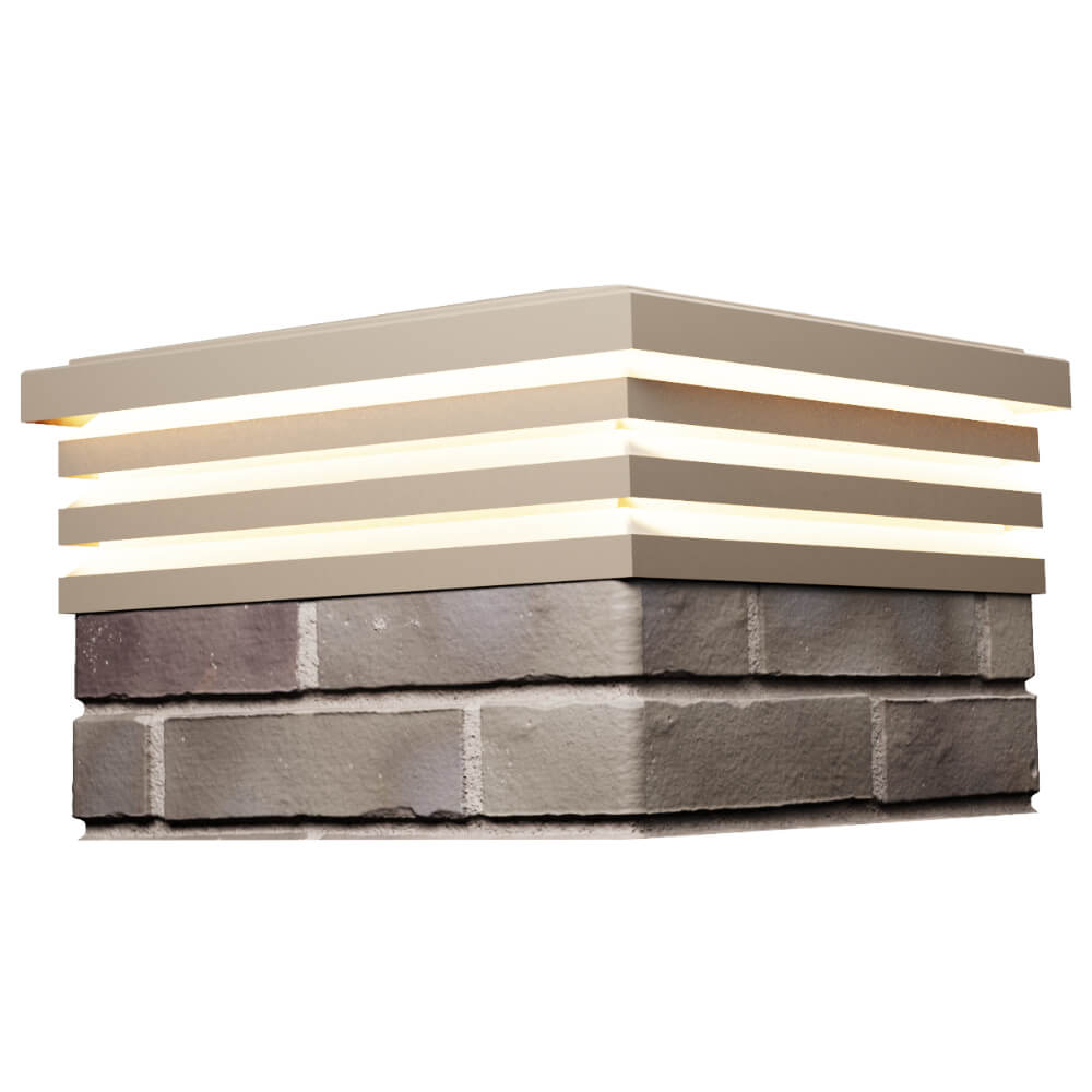 Колпак Zking Бона ХайТек Бежевый на столб 1.5х1.5 кирпича (385х385мм) с подсветкой в Тайшете фото