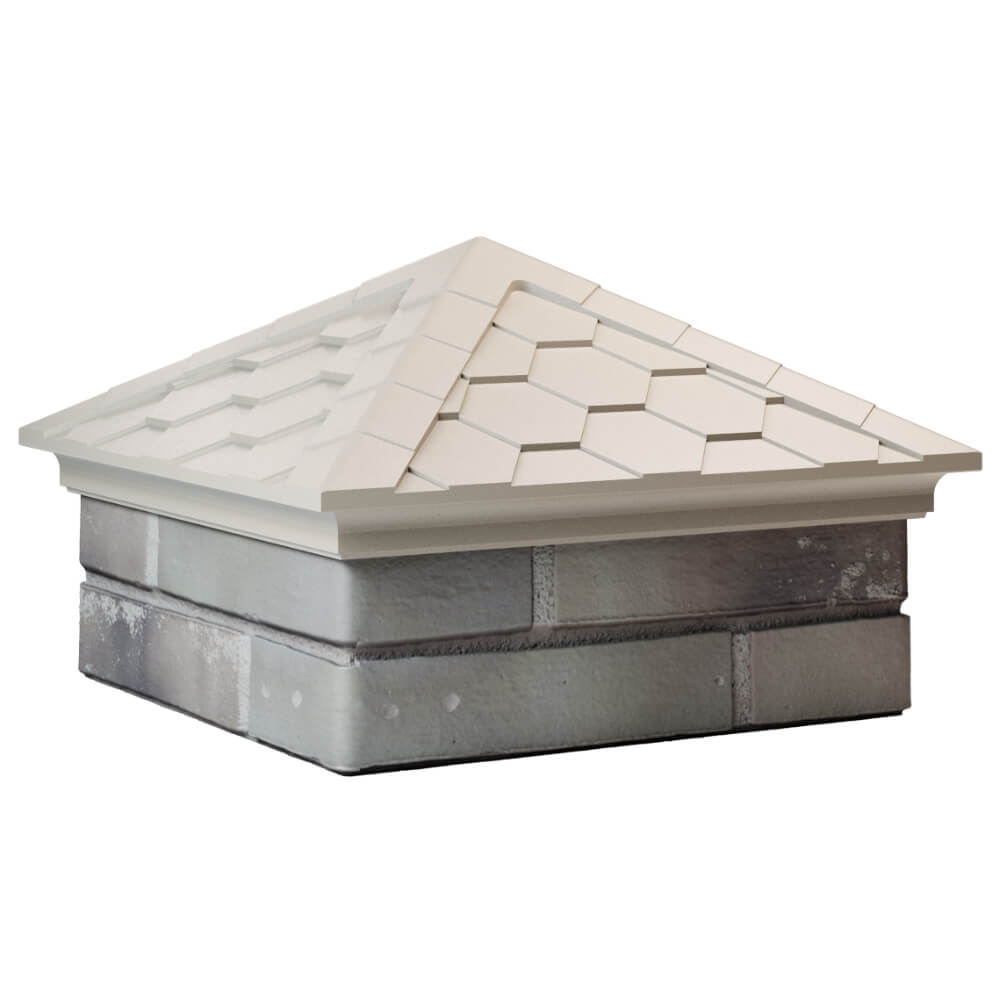 Колпак Zking Эверест Бежевый на столб 1.5х1.5 кирпича (390х390мм) в Тайшете фото