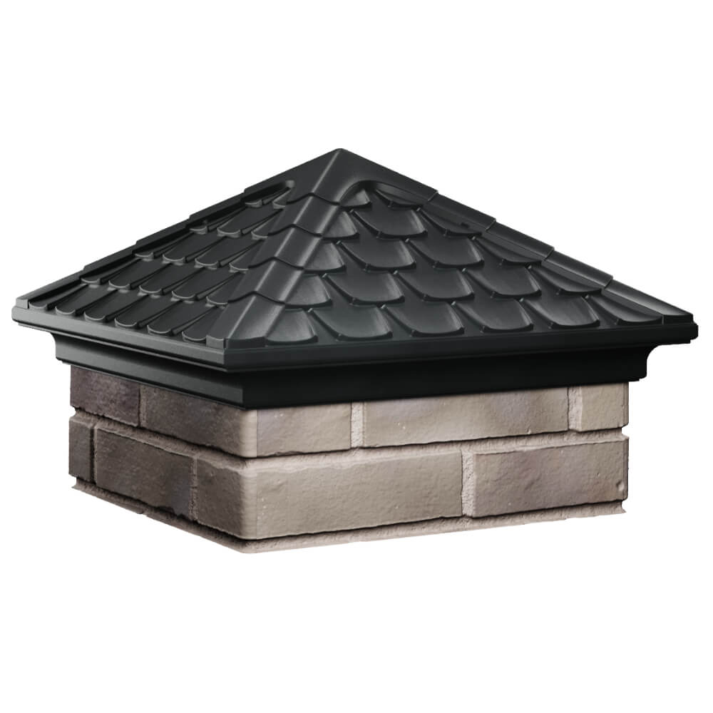 Колпак Zking Эльбрус Черный на столб 1.5х1.5 кирпича (385х385мм) в Тайшете фото