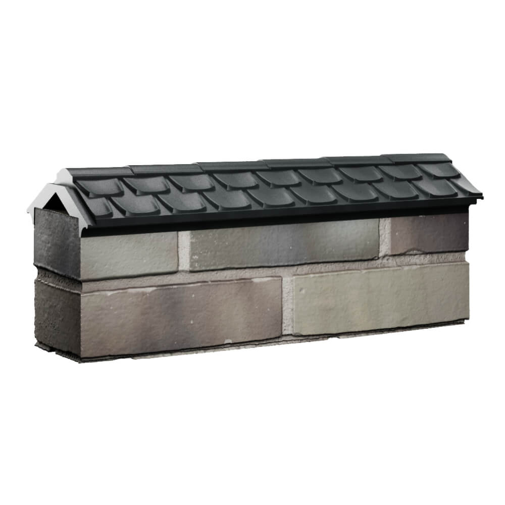 Парапет Zking Эльбрус Черный с посадкой на 0.5 кирпича (130мм) Тайшет фото