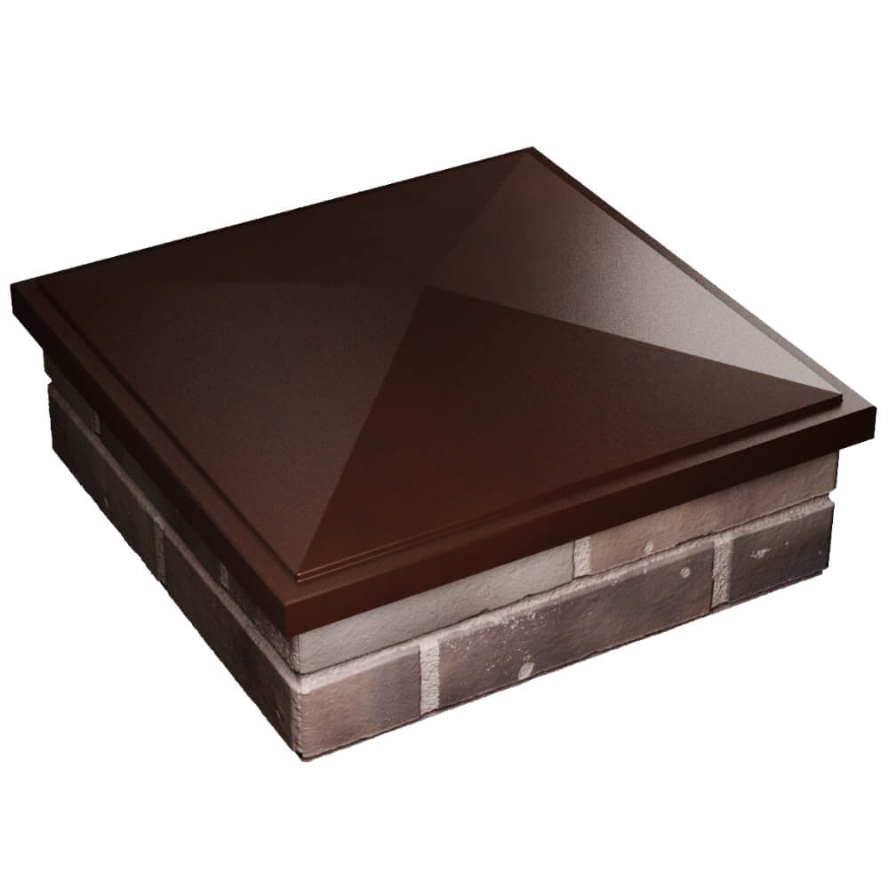 Колпак Zking БонаМоно Коричневый на столб 2х2 кирпича (515х515, 530х530мм) в Тайшете фото