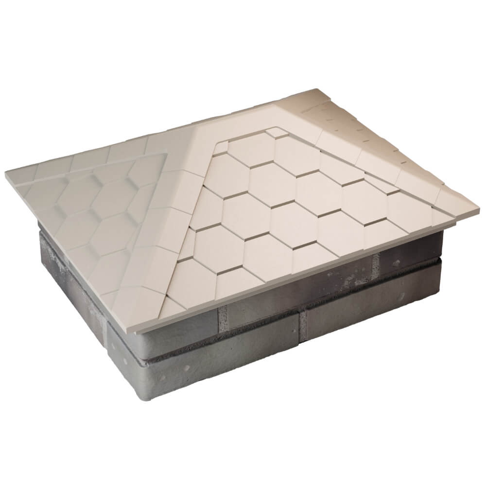 Колпак Zking Эверест Бежевый на столб 2х1.5 кирпича (520х390мм) Тайшет фото