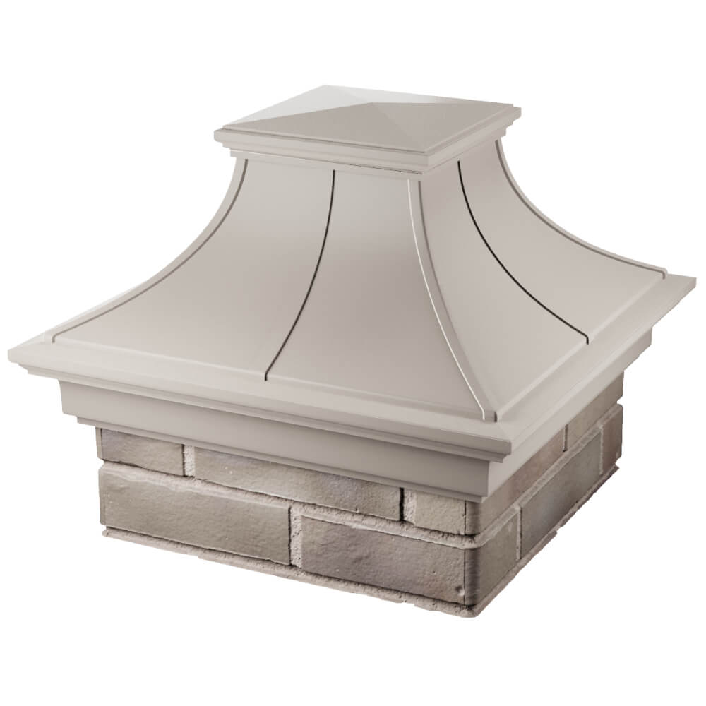 Колпак Zking Монблан Премиум Бежевый на столб 1.5х1.5 кирпича (385х385мм) в Тайшете фото