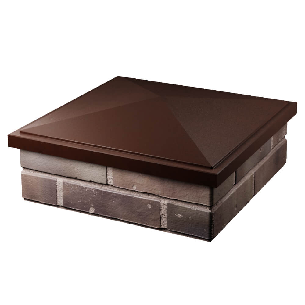 Колпак Zking БонаМоно Коричневый на столб 2х2 кирпича (515х515, 530х530мм) в Тайшете фото