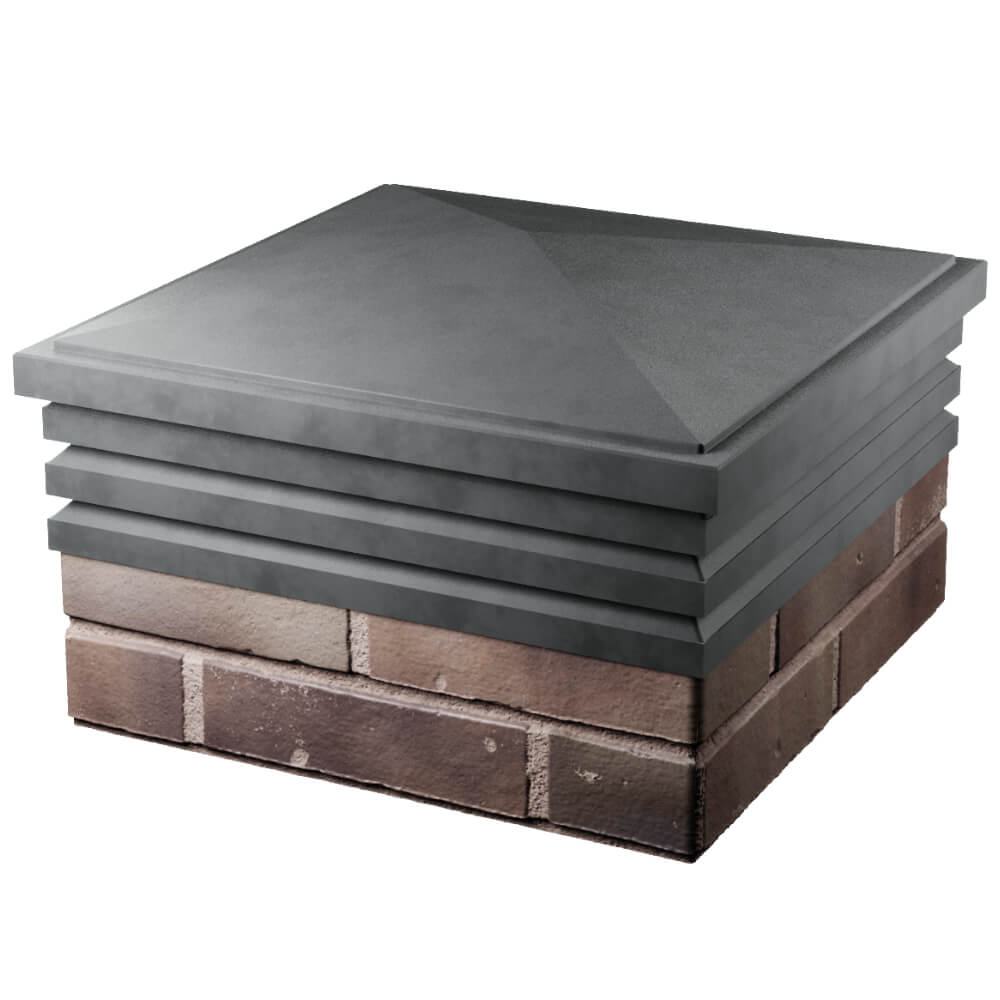 Колпак Zking Бона ХайТек Серый на столб 2х2 кирпича (513х513мм) в Тайшете фото