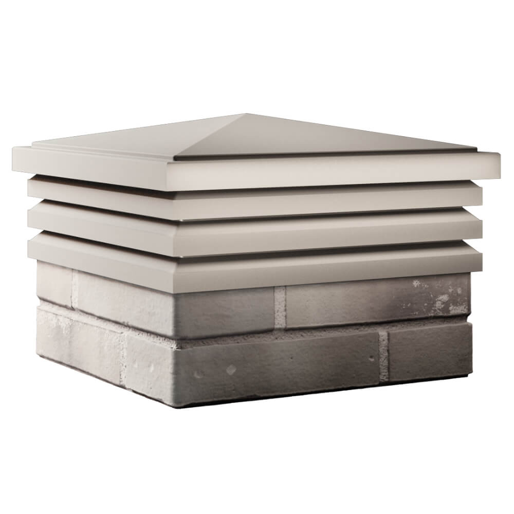 Колпак Zking Бона ХайТек Бежевый на столб 1.5х1.5 кирпича (385х385мм) в Тайшете фото