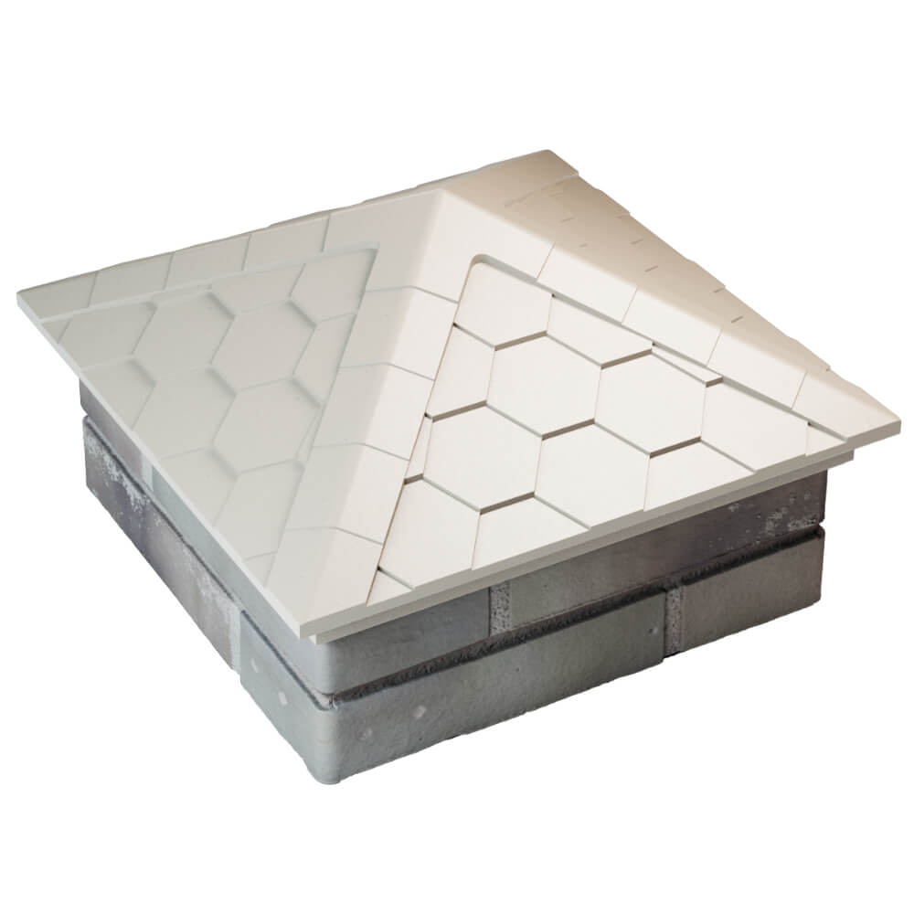 Колпак Zking Эверест Бежевый на столб 1.5х1.5 кирпича (390х390мм) в Тайшете фото