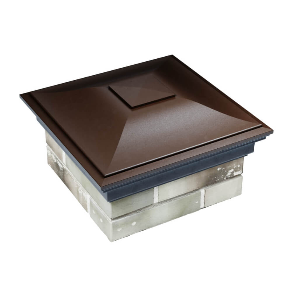 Колпак Zking Монблан Коричневый на столб 1.5х1.5 еврокирпича 0.7НФ (355х355мм) в Тайшете фото