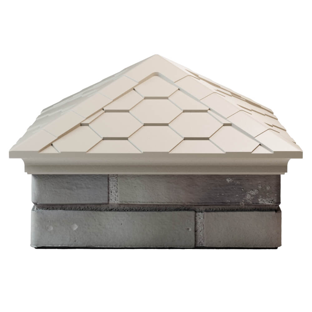 Колпак Zking Эверест Бежевый на столб 1.5х1.5 кирпича (390х390мм) Тайшет фото