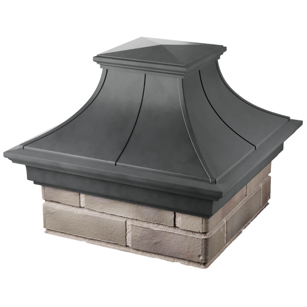 Колпак Zking Монблан Премиум Серый на столб 1.5х1.5 кирпича (385х385мм) в Тайшете фото