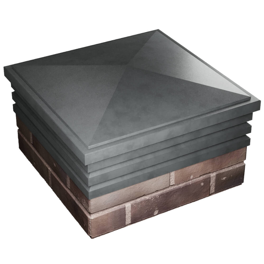 Колпак Zking Бона ХайТек Серый на столб 2х2 кирпича (513х513мм) в Тайшете фото