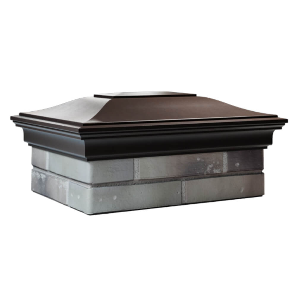 Колпак Zking Монблан Коричневый на столб 2х1.5 кирпича (515х385мм) в Тайшете фото