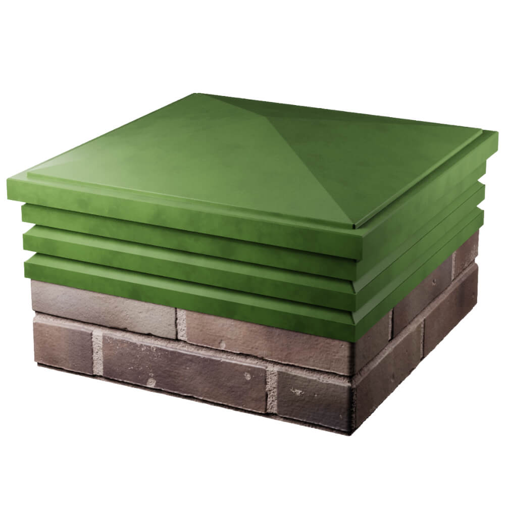 Колпак Zking Бона ХайТек Зеленый на столб 2х2 кирпича (513х513мм) в Тайшете фото