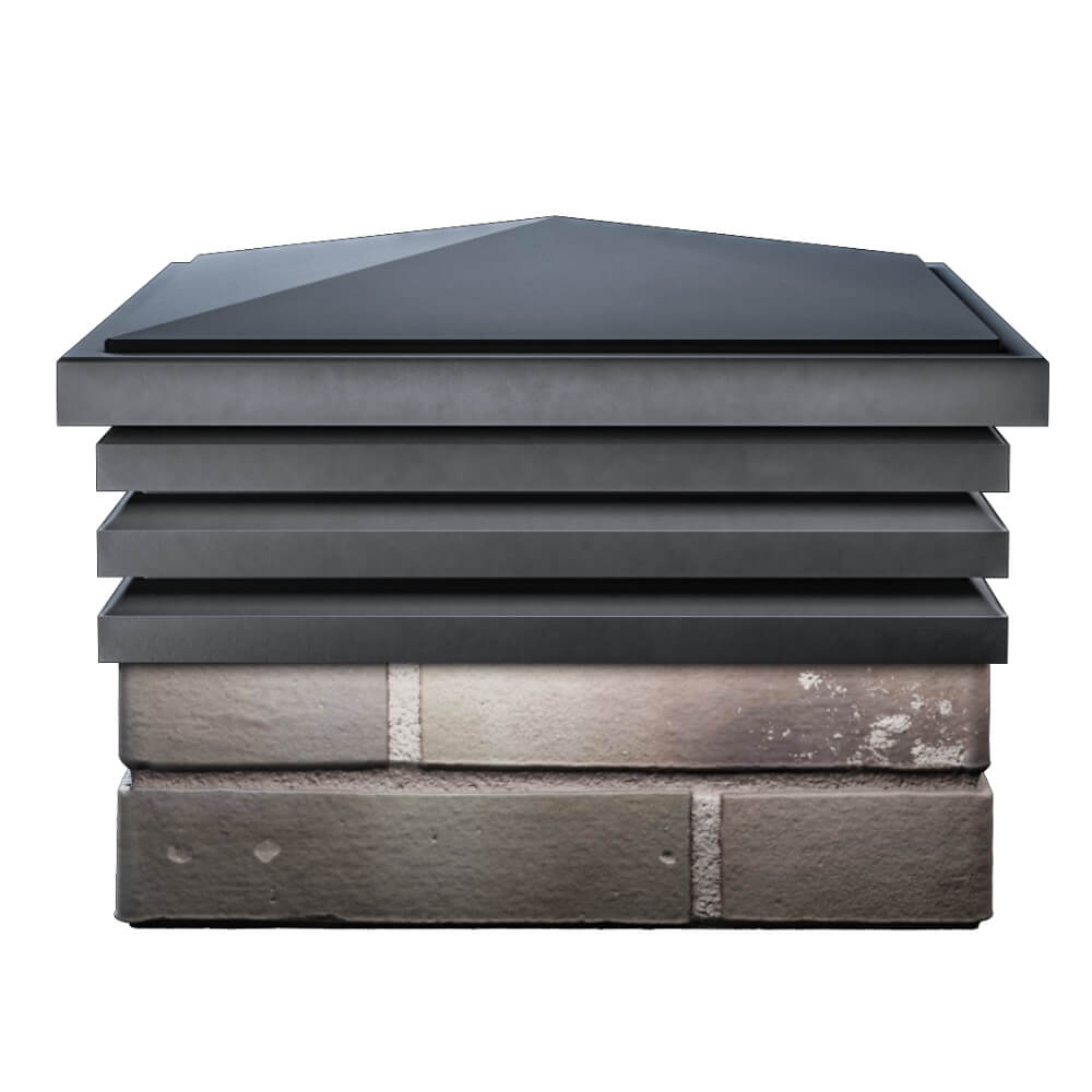 Колпак Zking Бона ХайТек Серый на столб 1.5х1.5 кирпича (385х385мм) Тайшет фото