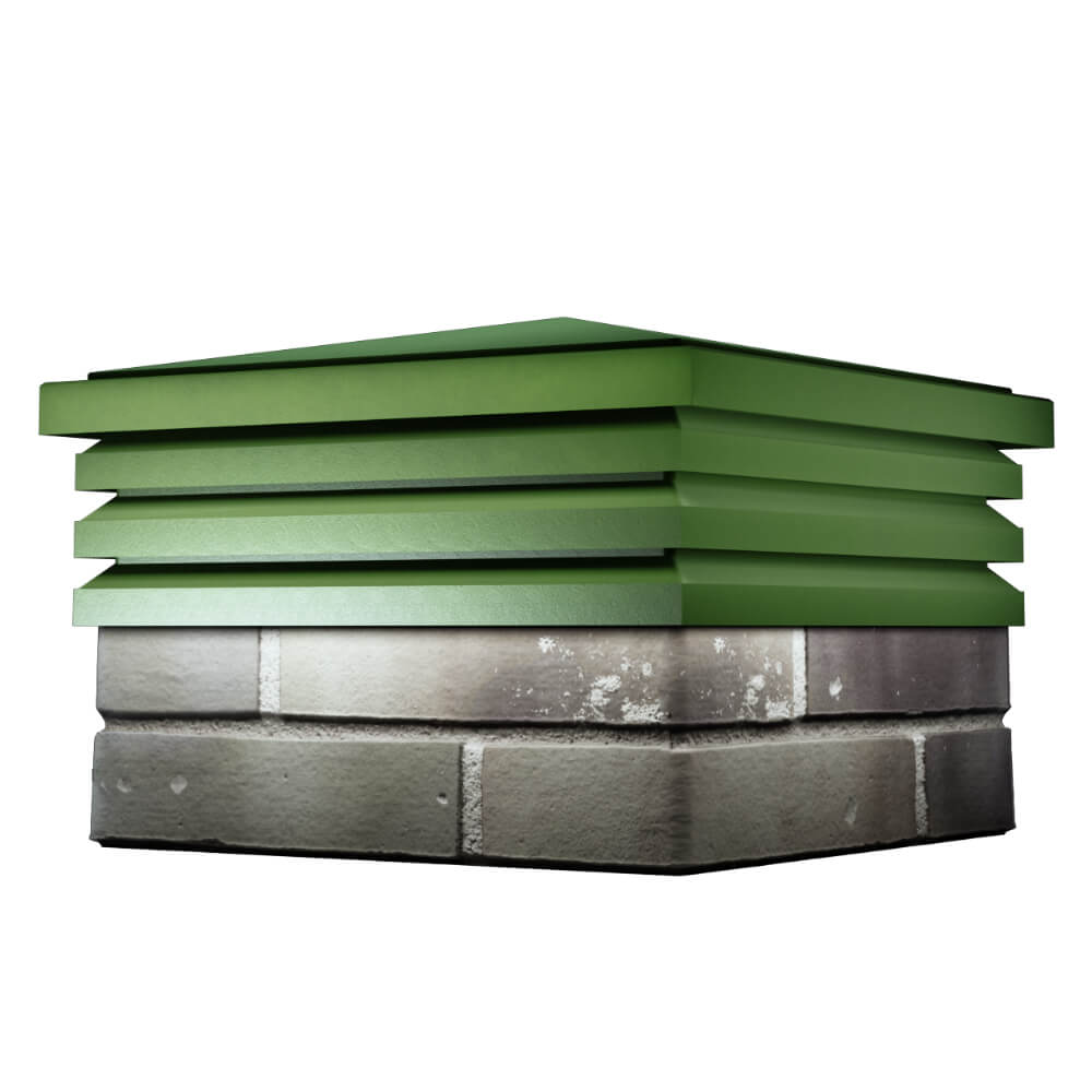 Колпак Zking Бона ХайТек Зеленый на столб 1.5х1.5 кирпича (385х385мм) в Тайшете фото