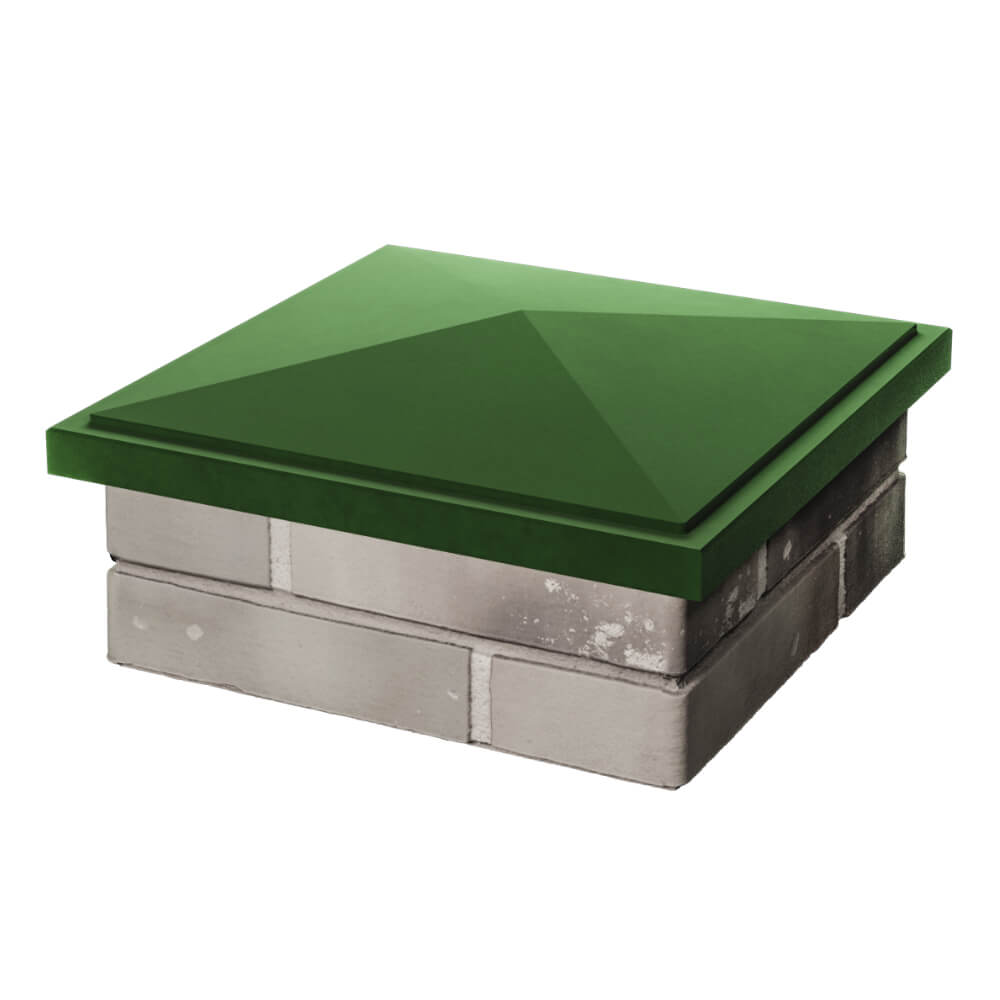 Колпак Zking БонаМоно Зеленый на столб 1.5х1.5 кирпича (385х385, 400х400мм) в Тайшете фото