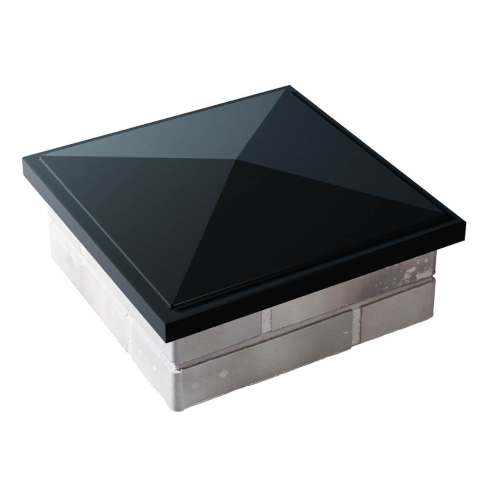 Колпак Zking БонаМоно Черный на столб 1.5х1.5 кирпича (385х385, 400х400мм) в Тайшете фото