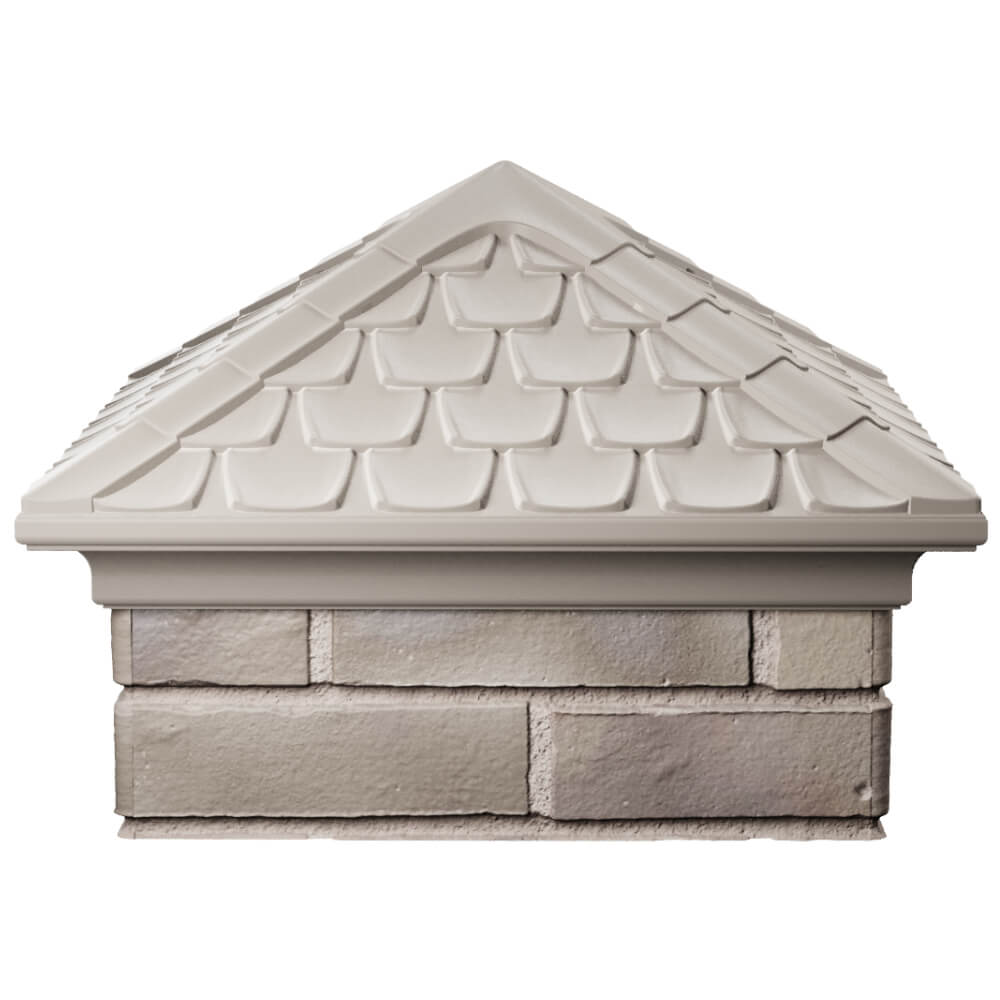 Колпак Zking Эльбрус Бежевый на столб 1.5х1.5 кирпича (385х385мм) Тайшет фото