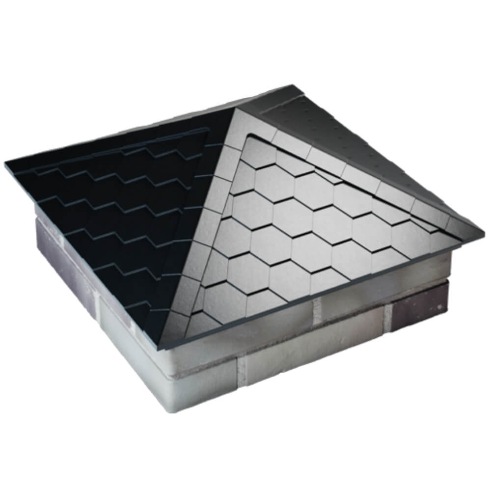 Колпак Zking Эверест Черный на столб 2х2 кирпича (535х535мм) Тайшет фото