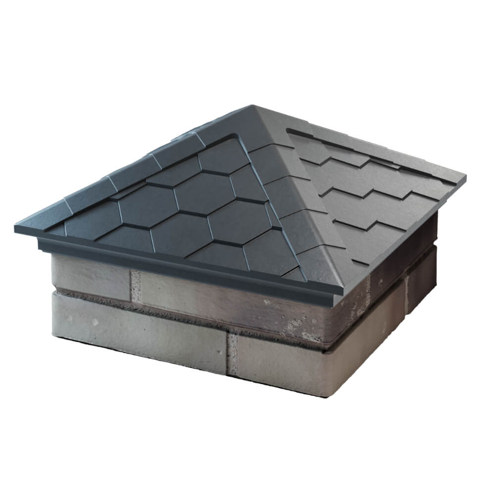 Колпак Zking Эверест Серый на столб 1.5х1.5 кирпича (390х390мм) в Тайшете фото