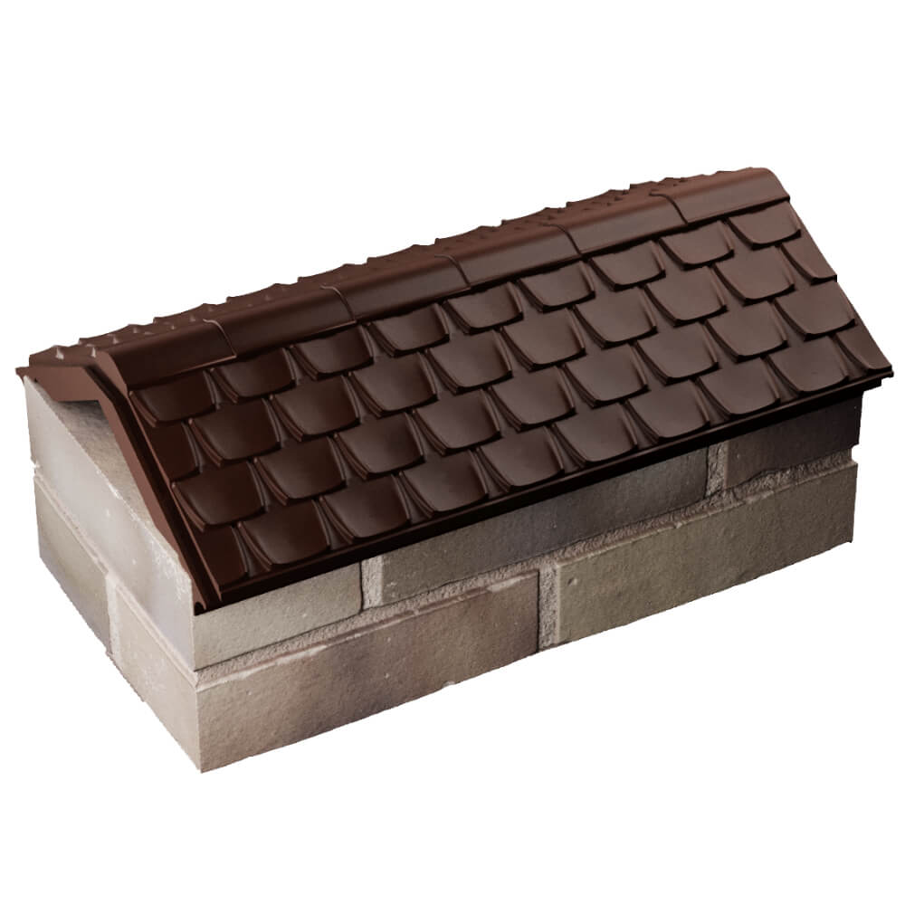 Парапет Zking Эльбрус Коричневый с посадкой на 1 кирпич (255мм) в Тайшете фото