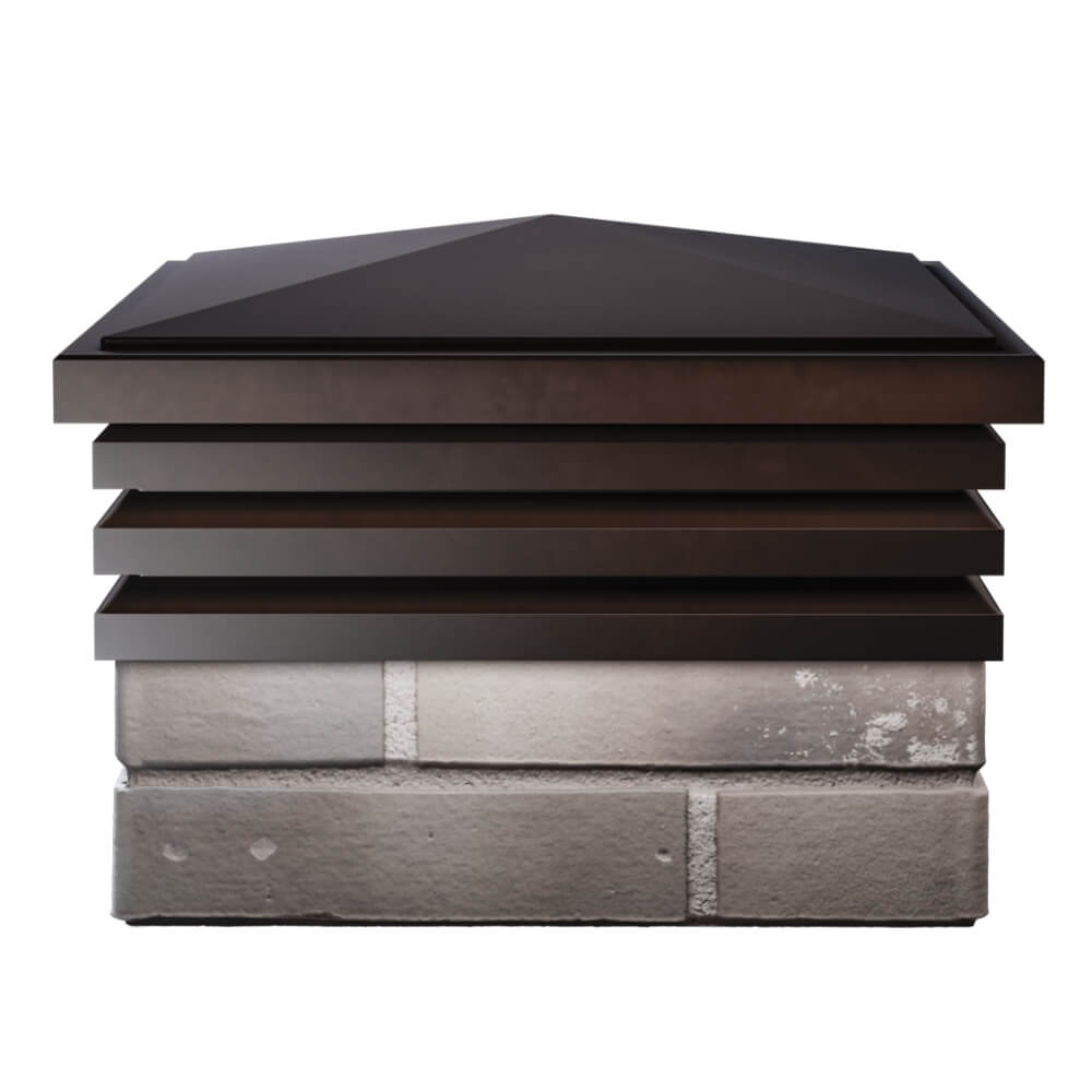 Колпак Zking Бона ХайТек Коричневый на столб 1.5х1.5 кирпича (385х385мм) Тайшет фото