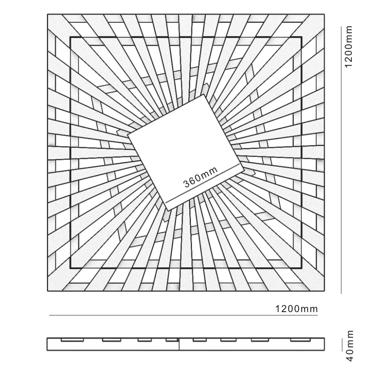 Приствольная решетка для дерева ZKING ATMOSPHERE 1.2х1.2м Черная в Тайшете фото
