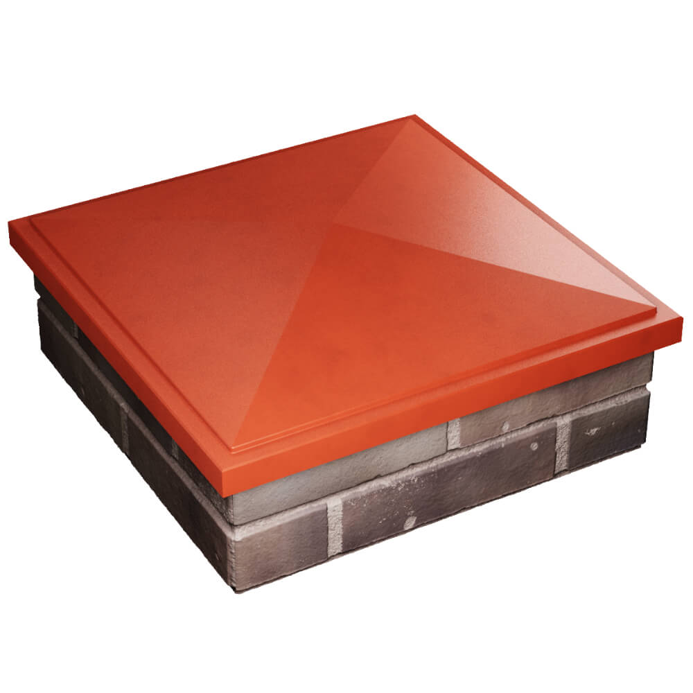 Колпак Zking БонаМоно Красный на столб 2х2 кирпича (515х515, 530х530мм) в Тайшете фото