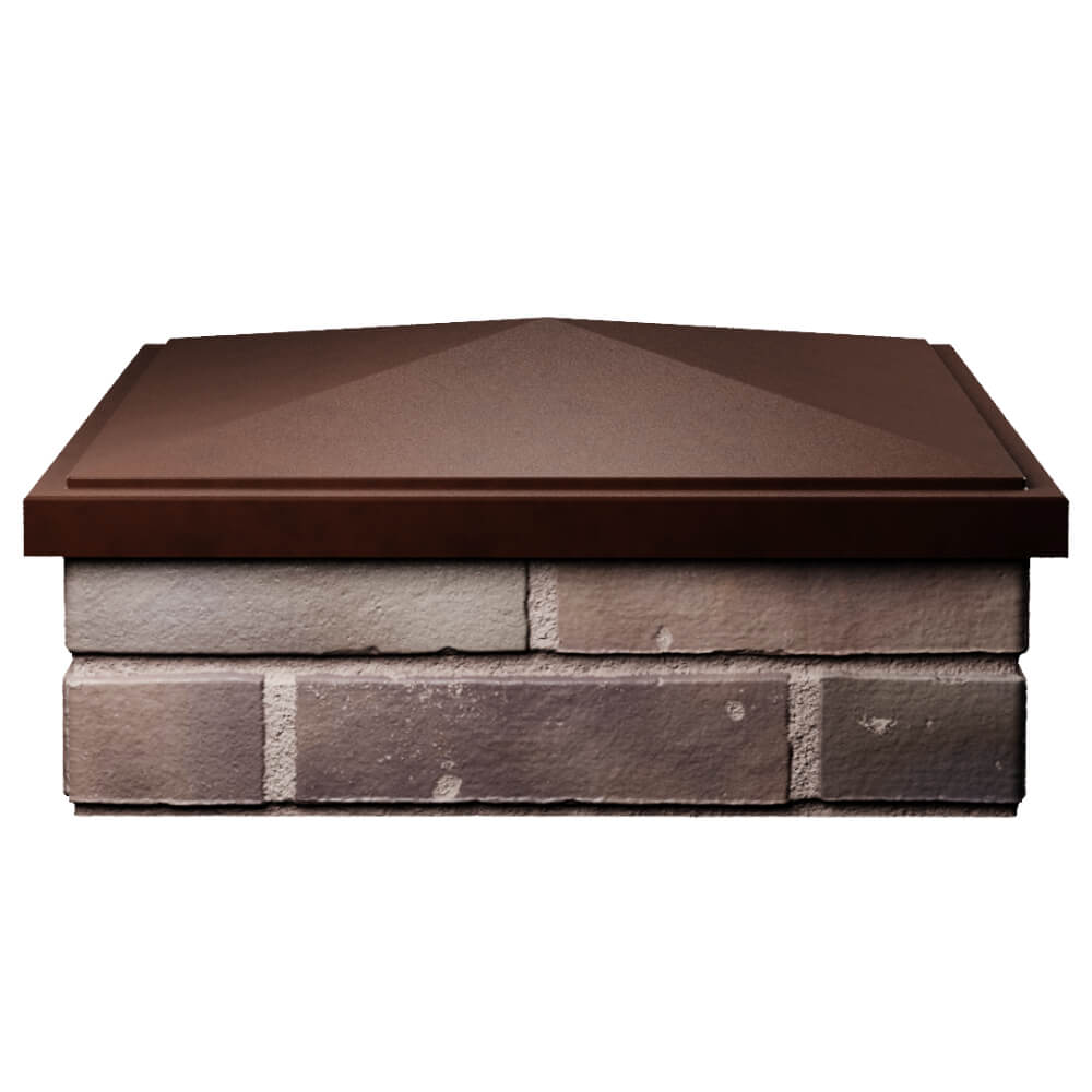 Колпак Zking БонаМоно Коричневый на столб 2х2 кирпича (515х515, 530х530мм) Тайшет фото